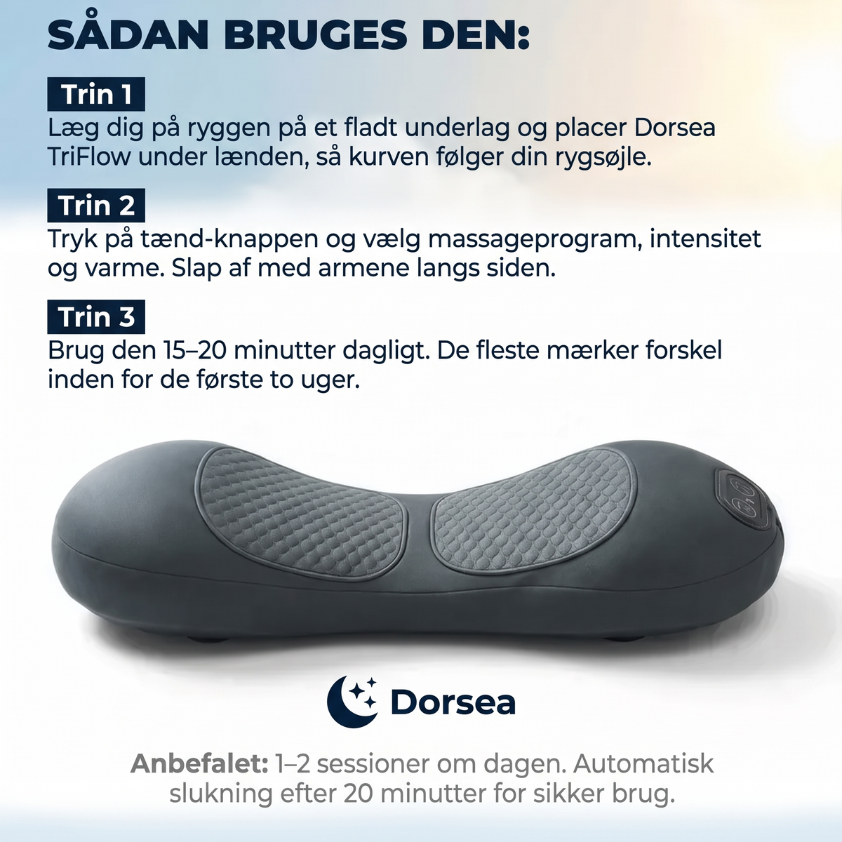Dorsea TriFlow – Spinalstenose – Stop smerterne – uden operation, hjemmefra